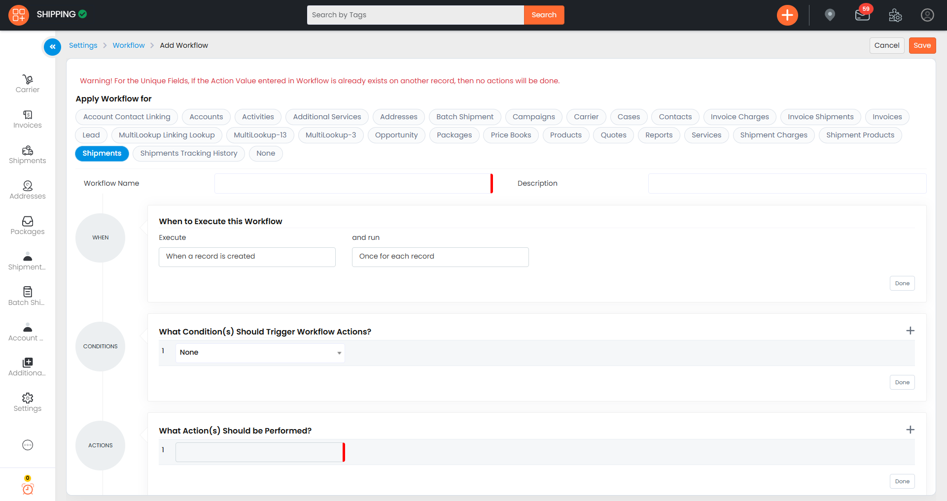 Automated workflows